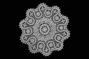 Pag lace on black background
